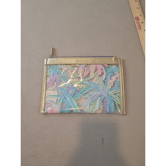 Lilly Pulitzer Clear Catch All Pouch “Sweet Escape” - Picture 1 of 5